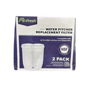 Fil-fresh 2-pack water pitcher replacement filter/Compatible with all ZeroWater